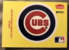 1986 Fleer Baseball Card Sticker #4 Cubs Walter Johnson High Grade