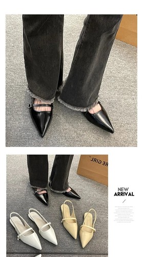 Zapatos Planos Hadas 2025 Nuevos Primavera Verano Puntiagudos Diamante Temperamento Zapatos Individuales - Imagen 10 de 19