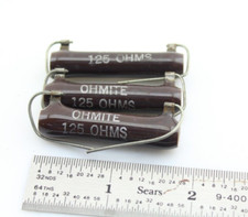 Qty 3 OHMITE 125 Ohm 12 Watt 10 Brown Devil Vintage 1960's NOS Power Resistor