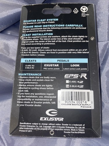 Exustar BLACK EPS-R KEO Compatible Road Cleat Black - 第 4/6 張圖片