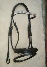 Adams-Tack Luxury Leather Bridle With Flash - Black