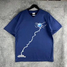 Vintage White Lighting Cider T-Shirt Single Stitch Navy Screen Stars Mens XL 90s