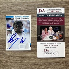 Devontez Walker Autographed North Carolina 2024 Tar Heels Signed Auto Rookie JSA