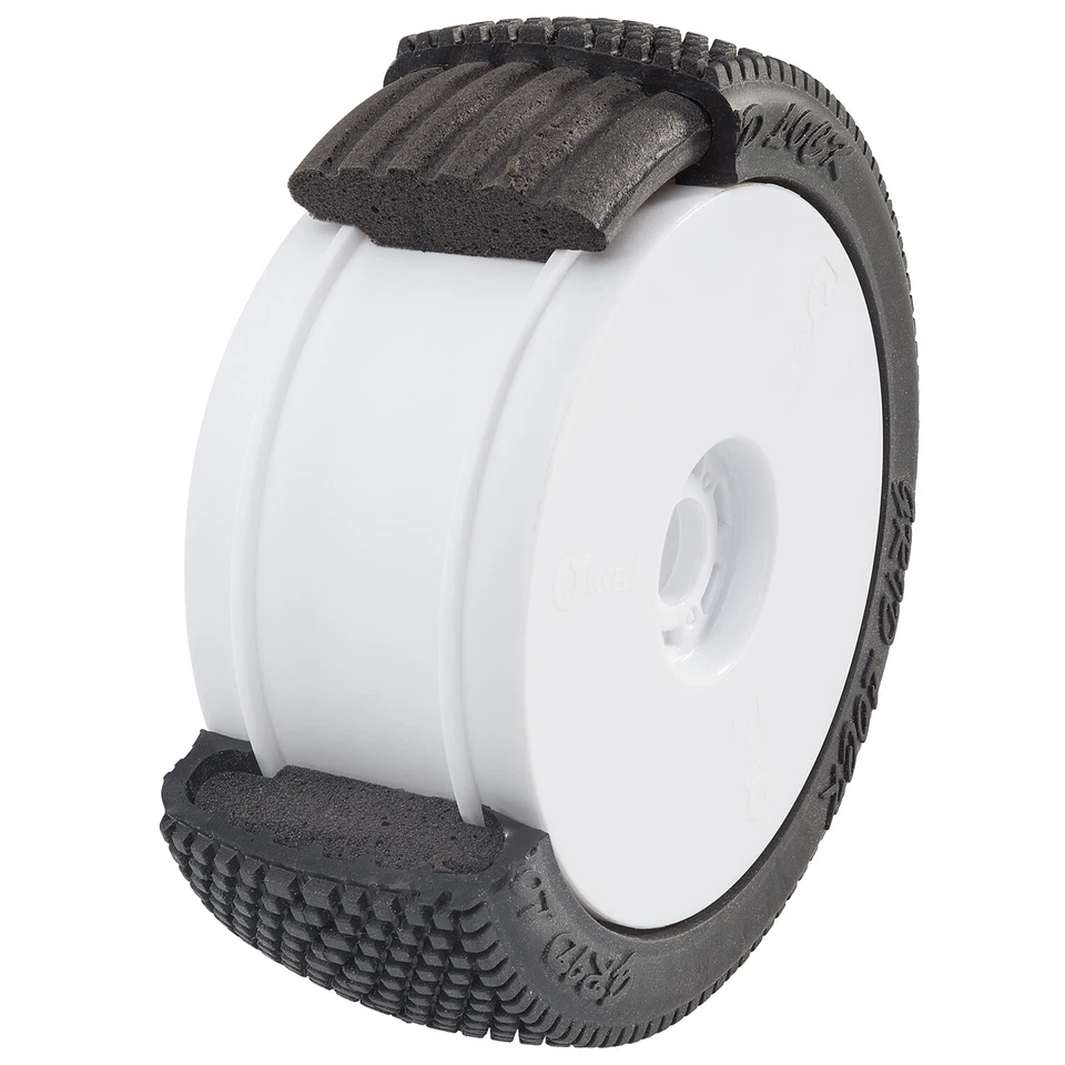 Buggy Reifen Felgen Set Grid Lock SBR Disk Felge weiß 1:8 4 Räder partCore - Bild 4 von 4