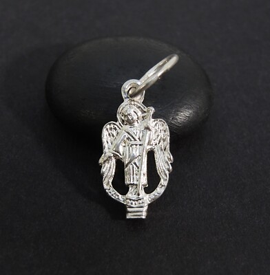 Funkelnder Schutzengel Anhänger 925 Silber, kleine Figur Engel christlich Charm