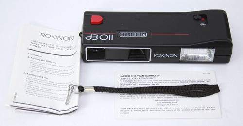 Vintage ROKINON 110mm Camera W Flash 110 EF In Box - Tested - Picture 2 of 8