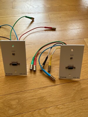 (2)  EXTRON WPB 103 Gang Wallplate with Computer Video, Stereo Audio Connector