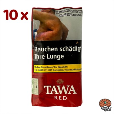 10 x TAWA Red / Rot 40g Drehtabak Zigarettentabak American Blend