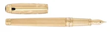 S.T. Dupont James Bond 007 Gold Guilloche Fountain Pen, 410047, New In Box