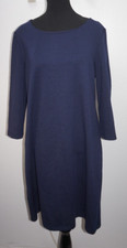 GAP Navy Blue Shift Dress Sz L 3/4 Sleeve Knee Length Round Neck Super Versatile