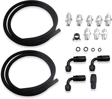 Universal Power Steering Pump Hose Kit Replace for GM LS Swap Pressure Return 