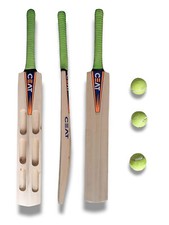 CEAT Best Kashimir Willow Light Weight Cricket Bat & 3 Cricket Ball Tennis Pack