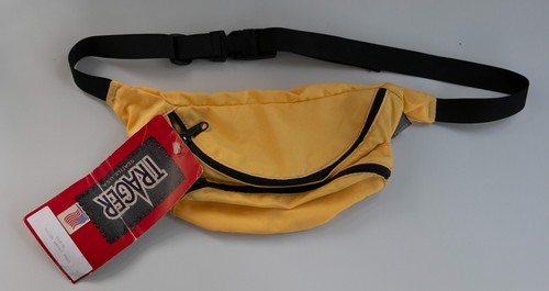 Vintage Trager Nylon Waist Pack Fanny Pack Yellow