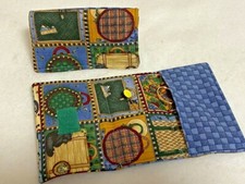 Handmade Retro Handbags fabric scissor, needle, sew notion, pincushion wallet