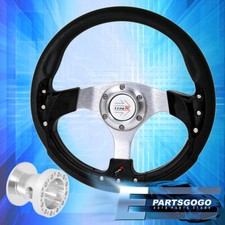 Type-r Black Fusion Style Steering Wheel Chrome Hub Adapter For 86-01 Integra Type-r Black Fusion Style Steering Wheel Chrome Hub Adapter For 86-01 Integra