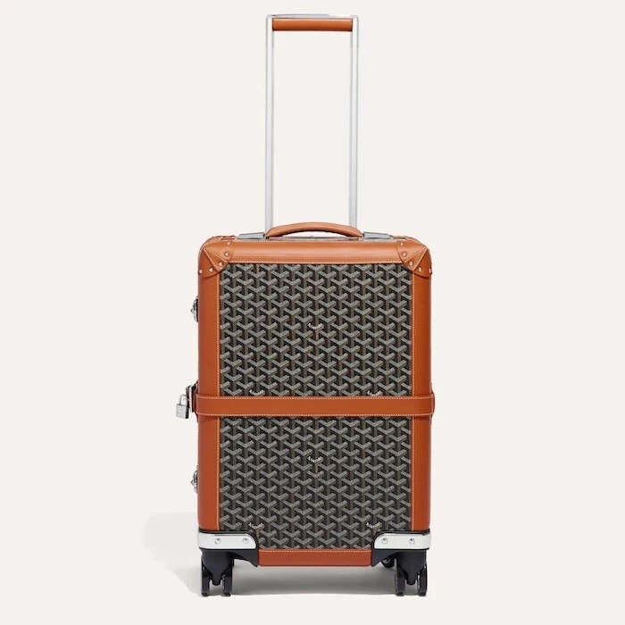 Goyard Bourget PM Travel Trolley Carry Bag Trunk Case Box Brown Auth New  proof