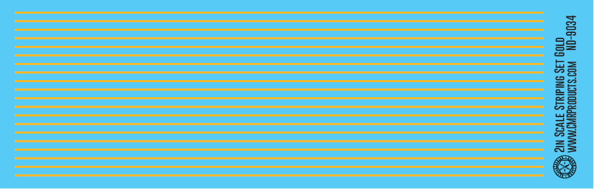 N Scale - Scale Striping Set 2in Gold