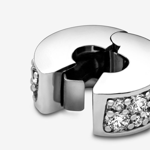 PANDORA Charm für Pandora Moments Klarer Pavé Clip 925 Sterlingsilber 791817CZ - Bild 5 von 8