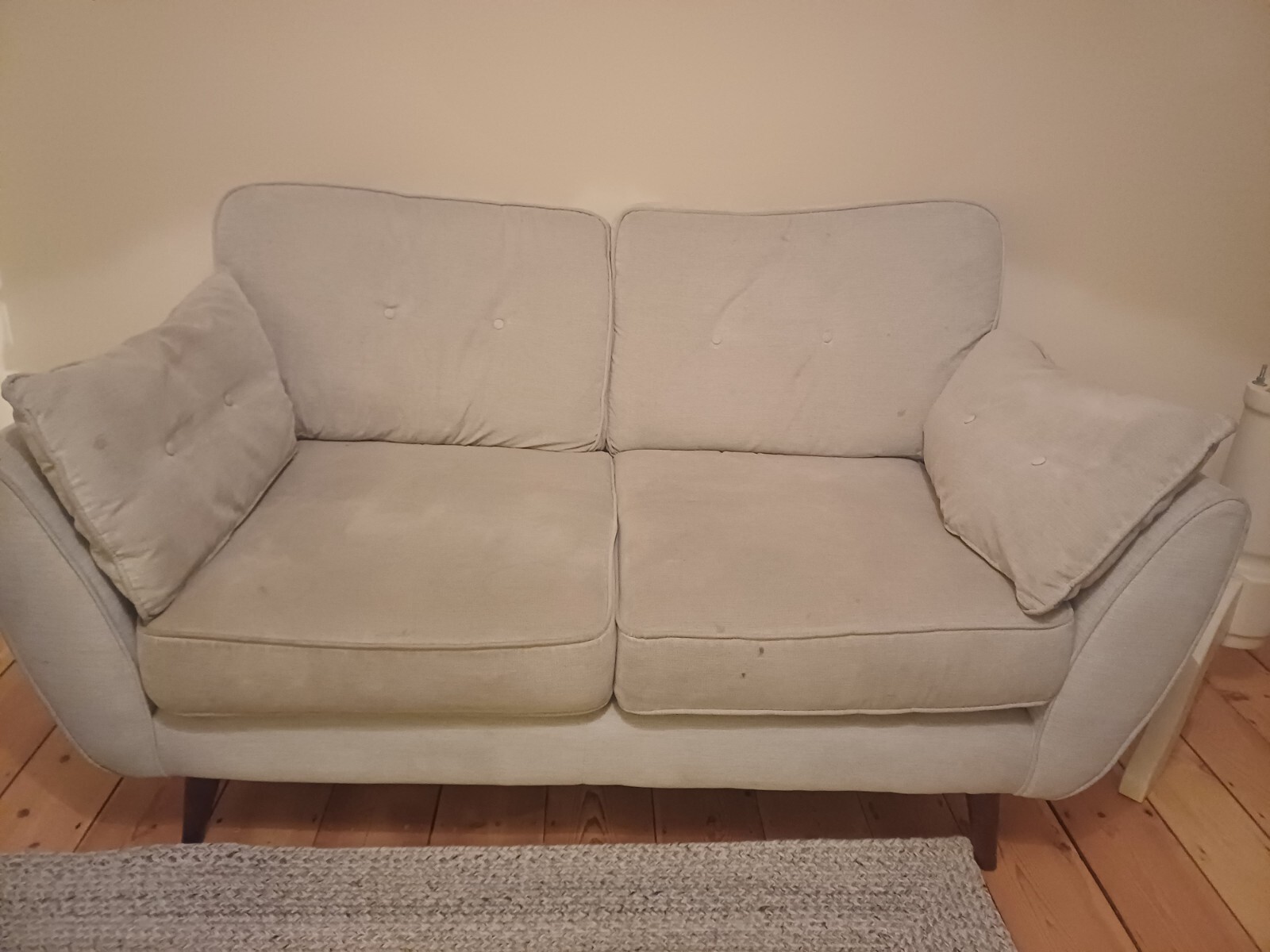 Two grey dfs french connection zinc sofas eBay