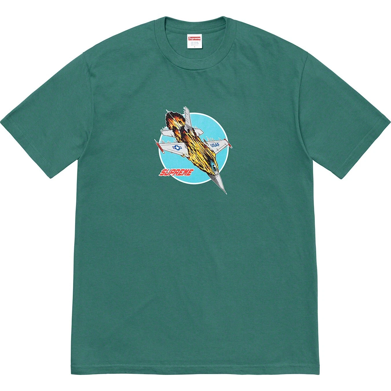 SUPREME FW20 JET TEE DARK TEAL MEDIUM M 100% AUTHENTIQUE NEUF SOUS BLISTER ! SCELLÉ ! 