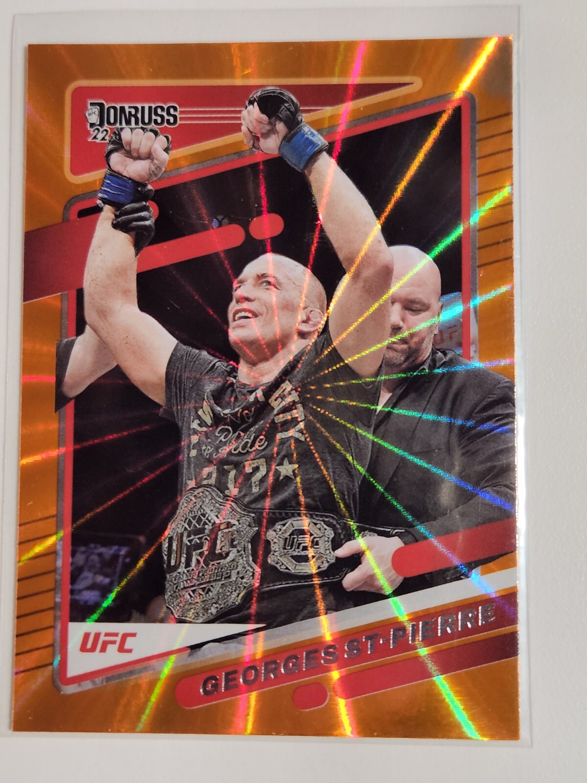2022 Donruss UFC Holo Orange Laser Georges St-Pierre #169