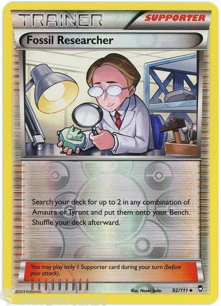 Furious Fists 92/111 Fossil Researcher Reverse Holo Pokemon Card