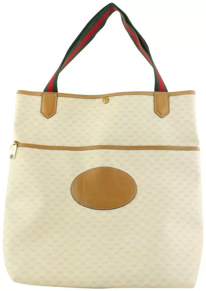 Gucci White Supreme GG Web Shopper Tote Bag 495gks67 eBay