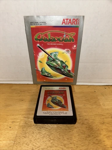 Atari GALAXIAN GAME W/INSTRUCTIONS  FOR ATARI 2600 (1983) Tested Cleaned