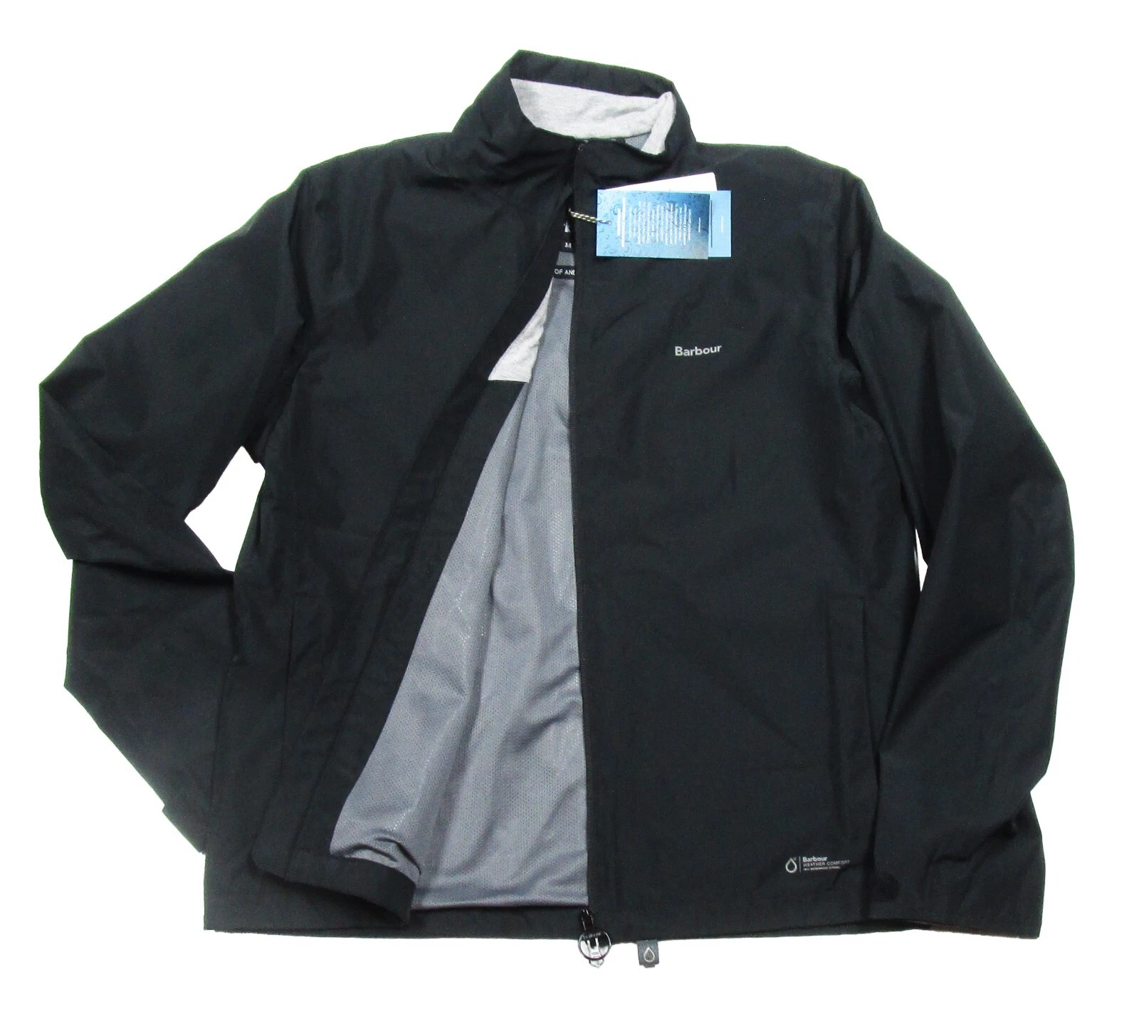 Special! Barbour Men's Black Cooper Waterproof Full Zip Jacket $250