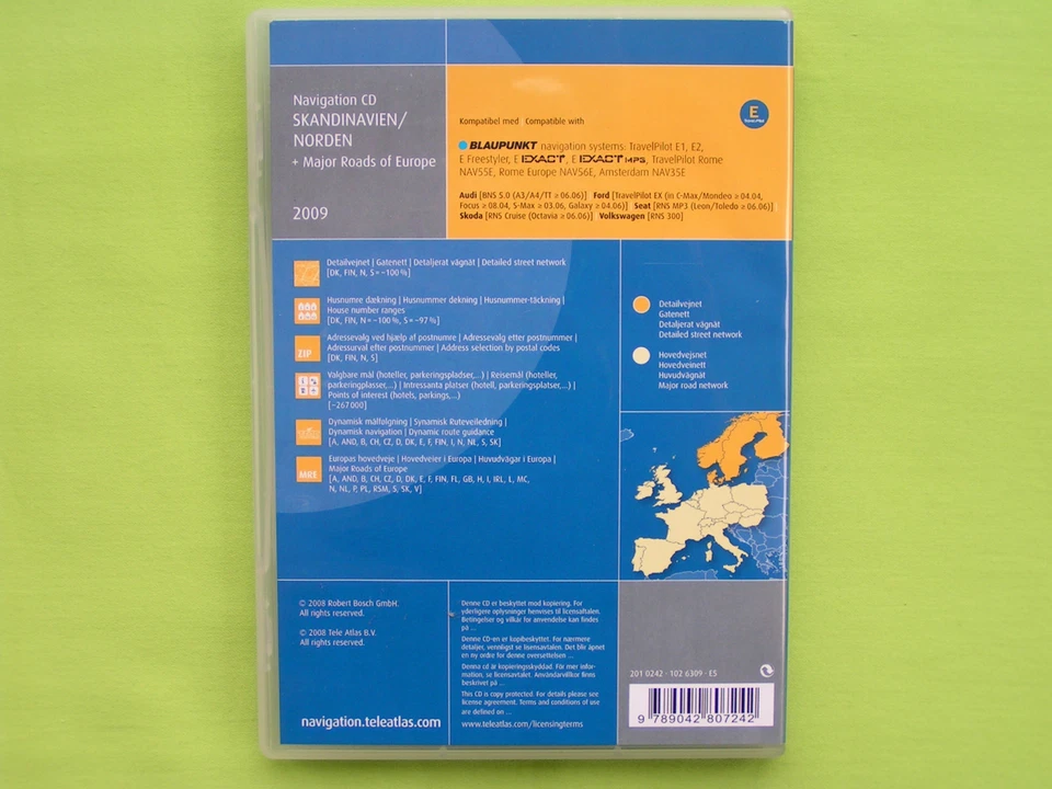 CD NAVIGATION EX SKANDINAVIEN + EU 2009 VW RNS 300 PASSAT AUDI FORD SEAT SKODA - Bild 2 von 4