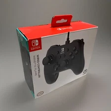 NEW (Open Box) Nintendo Switch Black PowerA Wired Video Game Controller