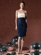Dessy 8107...Cocktail / Special Occasion Dress...Ivory / Midnight..Size 6...NWT