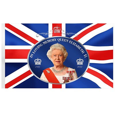 Queen Elizabeth Flag,Union Jack Flag Featuring Queen Elizabeth