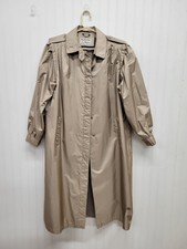Vtg 80s Weather Wise Micki Khaki All Weather Trench Coat Rain Coat L 15/16