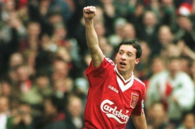 Maillot de football vintage Liverpool 1995-1996 CARLSBERG