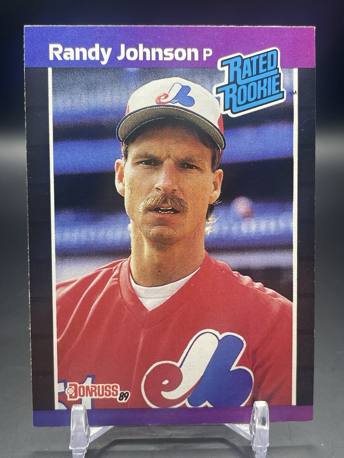 Randy Johnson 1989 Donruss Rated Rookie Card #42 Montreal Expos Baseball Card