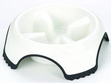 NEW JW Pet Company SkidStop Slow Feed Dog Bowl SKID RESISTANT Jumbo WHITE #514