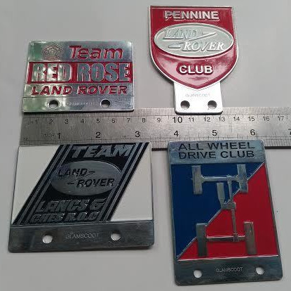 4X VINTAGE LAND ROVER badge DEFENDER FOR SALE ASSOCIATION CLASSIC ...