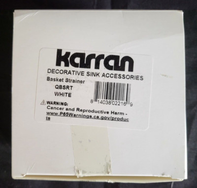 Karran basket strainer 3.5-in White Plastic Rust Resistant Strainer Basket