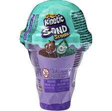 Kinetic Sand Scents,  4oz Ice Cream Cone Container (Mint/Chocolate)