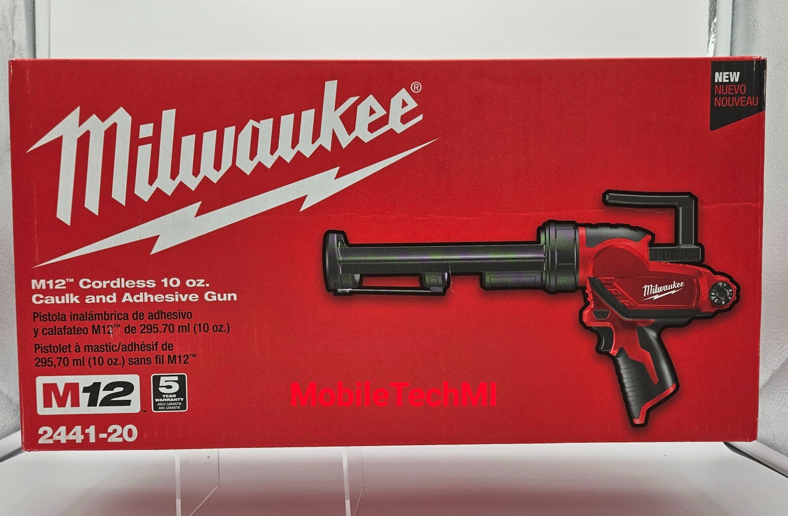 Milwaukee M12 10Ounce Caulk And Adhesive Powered Gun Tool Only 244120 12V 45242286317 eBay