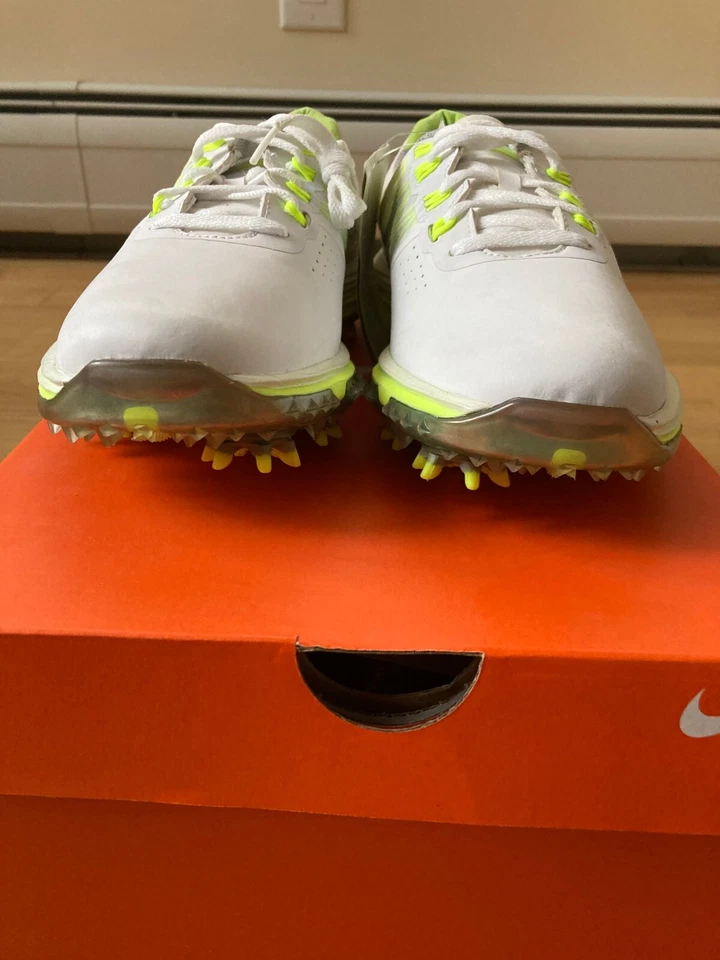 Nike Women's Lunar Control 3 Golf Shoes 7M 704676-101 White/Volt/Silver - Image 4 of 4