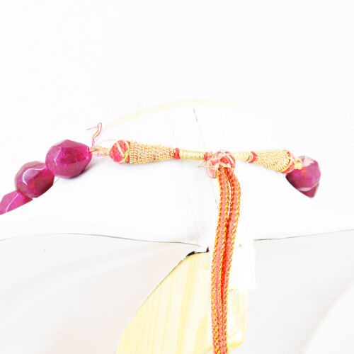 550.00 Cts Earth Mined Red Ruby Pear Cut Beads Single Strand Necklace NK 11E35 - Picture 2 of 2