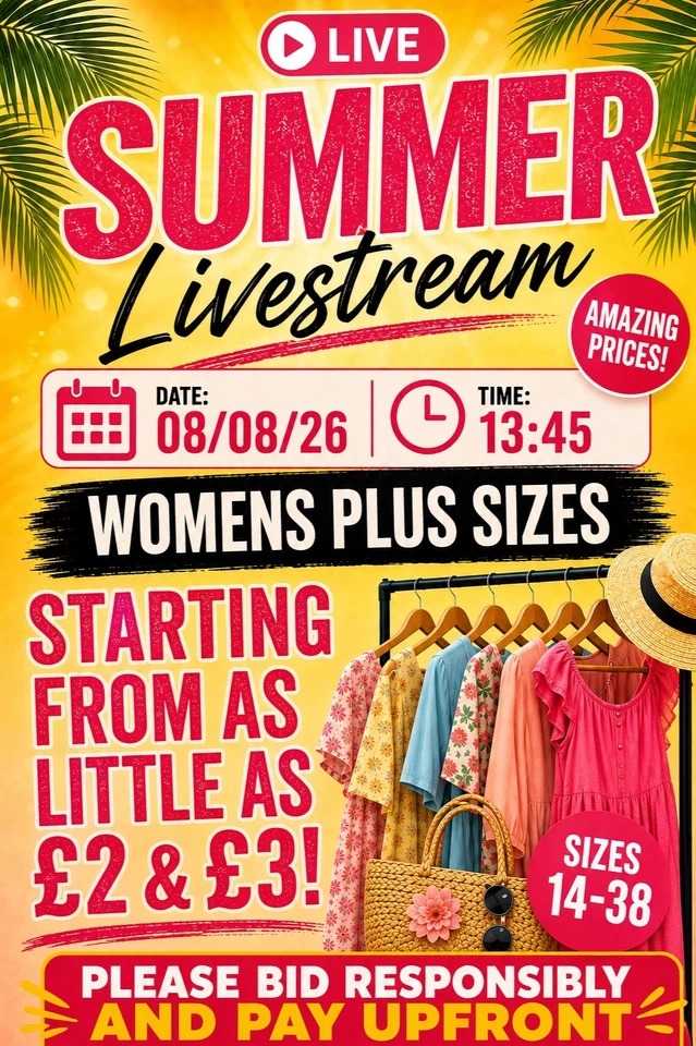WOMENS SUMMER CLOTHING LIVESTREAM (08/08/26)