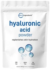Micro Ingredients Hyaluronic Acid Serum Powder, 100 Grams | Low Molecular Wei...