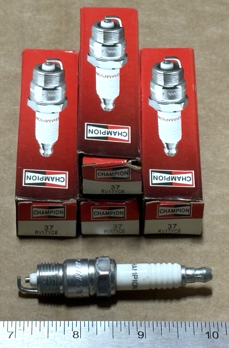 Champion 37 RV17YC6 Spark Plugs Set of 4 Lawn Mower Small Engine NOS