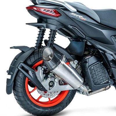 Auspuff ZARD Stahl Rennen Endkappe Kohlenstoff Aprilia SR200 GT Sport 2022-2024