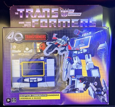Hasbro Transformers Retro 40th Anniversary G1 Soundwave - Laserbeak - Ravage NEW