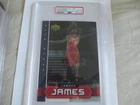 2003 UD LEBRON JAMES SPORTS COLL MAGA HOLO JUMBO ROOKIE CARD PSA 8 NM/ MINT