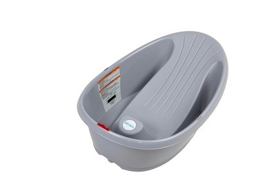 Baby-Badewanne OKBABY Onda mit Thermometer Babywanne Wanne Grau